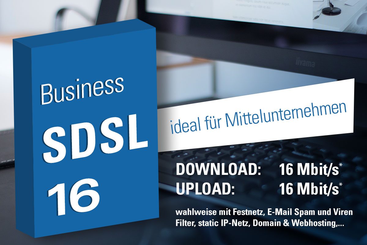 Business SDSL 16 Internetpaket von Kraftcom