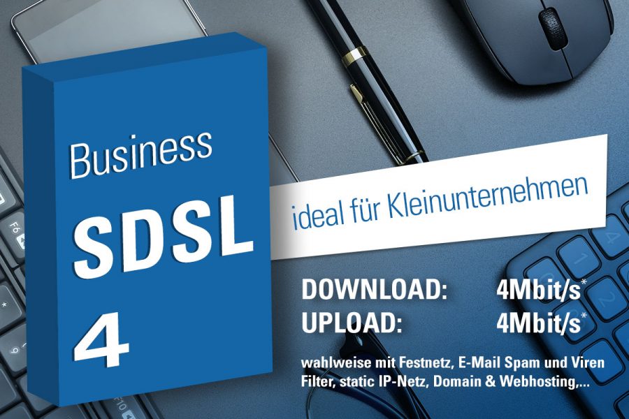 Business SDSL 4 Internetpaket von Kraftcom