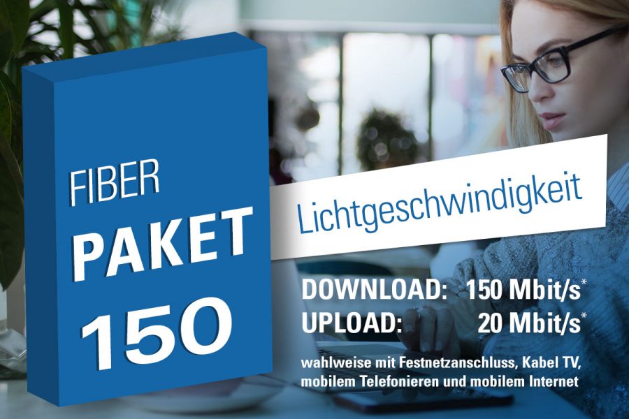 FIBER 150 Internetpaket für Österreich von Kraftcom
