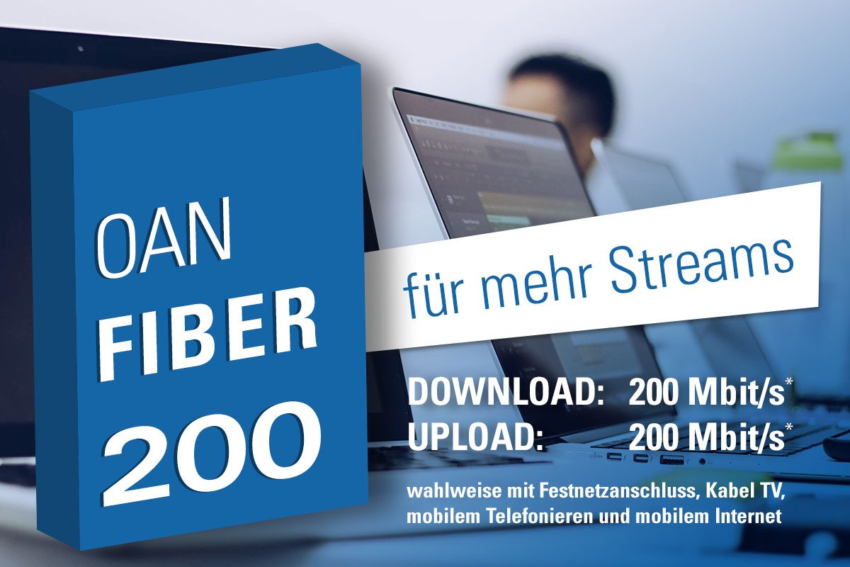 Glasfaseranschluss: noeGIG OAN FIBER 200