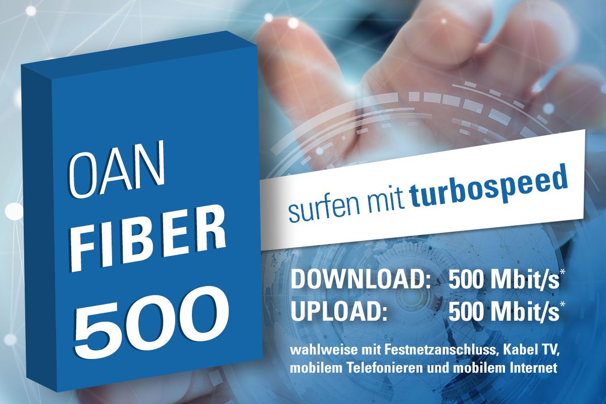 Glasfaseranschluss: noeGIG OAN FIBER 500