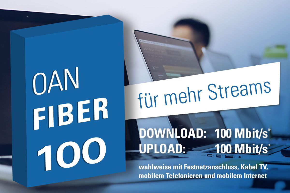 Glasfaseranschluss: noeGIG OAN FIBER 100